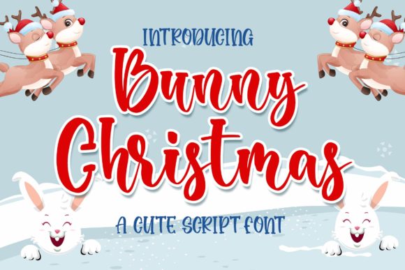 Bunny Christmas: A Festive Handwritten Font for Holiday Designs