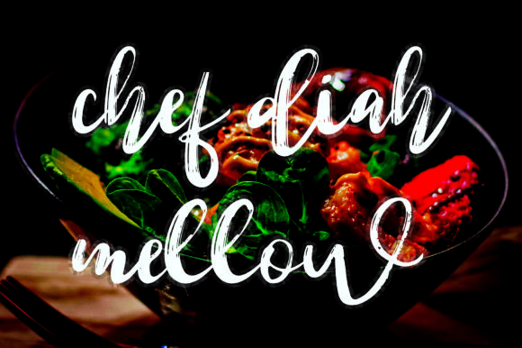 Chef Diah Mellow: The Romantic Brushed Script for Handmade Brands