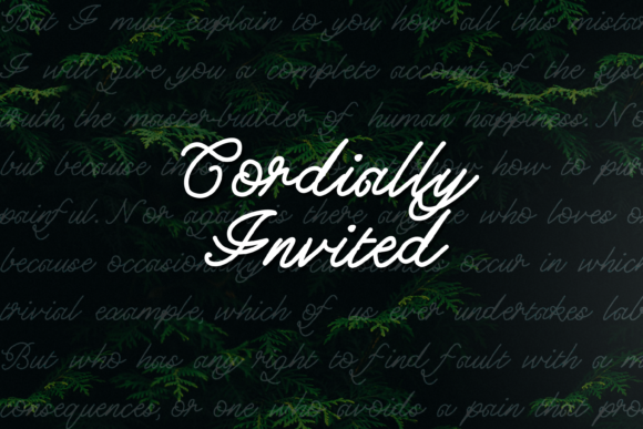 Cordially Invited: An Elegant Handwritten Font for Editorial Design