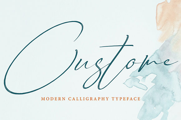 Custome: A Sweet Script Handwritten Font for Romantic Editorial Design