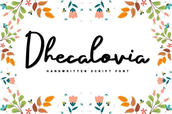 Dhecalovia: A Sweet Handwritten Font for Modern Web Design