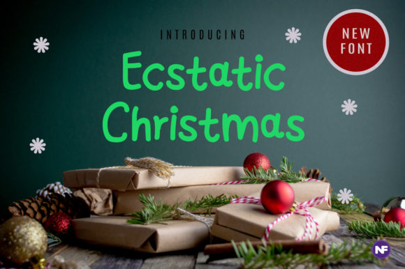 Ecstatic Christmas Font Review: A Cheerful Script Handwritten Typeface for Holiday Branding