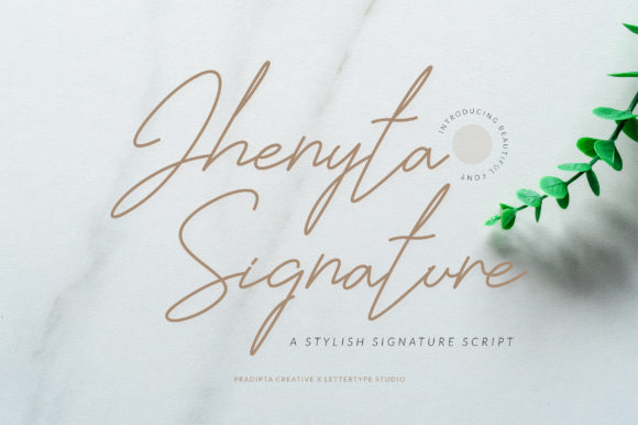 Jhenyta Signature Typeface for Elegant Web Design