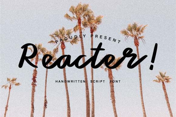 Reacter Typeface Review: A Versatile Script Handwritten Font for Campaign Design
