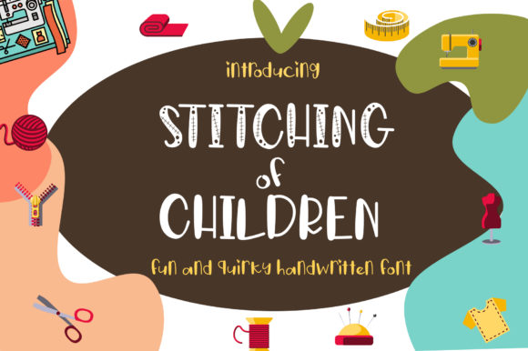 Stitching of Children Typeface for Playful Brand Identity